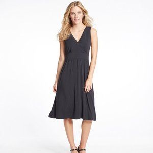 LL Bean summer knit dress sleeveless black small